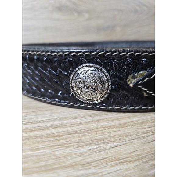 Dakota Belt Co Vintage Belt Strap Leather/Cowhide/silver Size 48 (555) main image 4